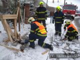 18.12.2017 Dopravní nehoda, OA do plyn.přípojky, Úsobrno