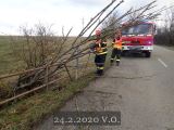 24.2.2020 Technická pomoc, odstranění stromu, Uhřice směr Cetkovice